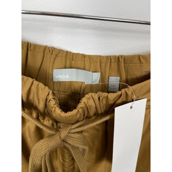 Vince Drawstring Side-slit Cropped Culotte Pants In Mojave Size S - Picture 6 of 10